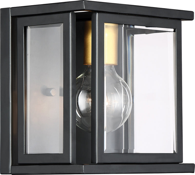 Payne - 1 Light Wall Sconce with Clear Beveled Glass - Midnight Bronze Finish - Green Lighting Wholesale, INC