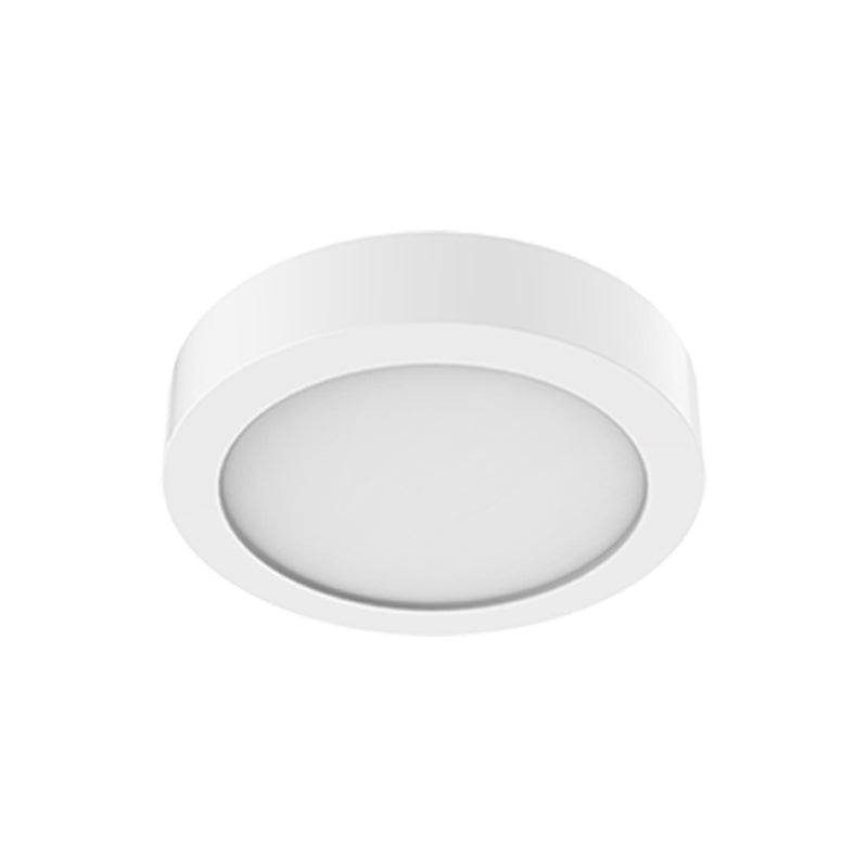 Panel Light 9 in. Round 3000K 1200 Lumens 19 Watt Architectural White Housing Integrated LED Flush Mount