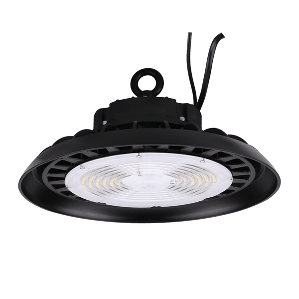 Round LED High Bay, 240W, 5000K, 120-277V, 0-10V Dimming, Black - Green Lighting Wholesale
