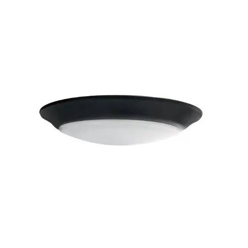 LED Black 7-in 15W Disk Light w/Flat Lens, 850 lm, 120V, 3000K - Green Lighting Wholesale