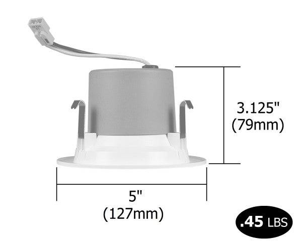 4 in. LED Recessed Downlight Retrofit Light Fixture in Nickel, 5000K - Green Lighting Wholesale