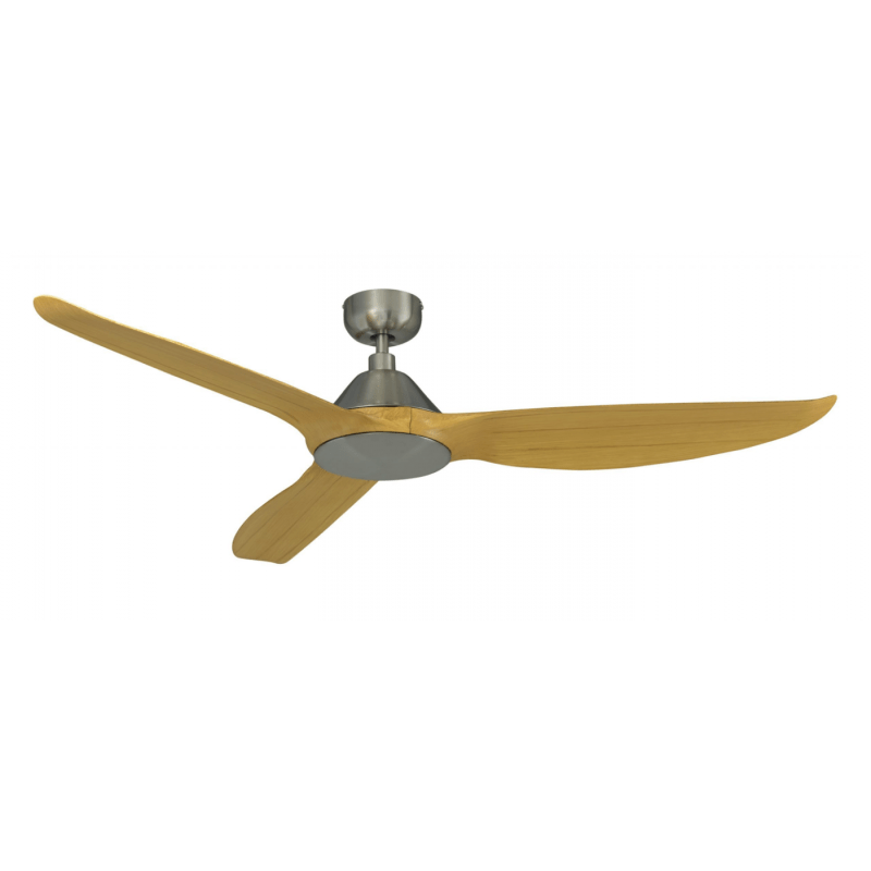 COLIBRI 60" 3-Blade Ceiling Fan Brushed Nickel / Natural Maple - Green Lighting Wholesale