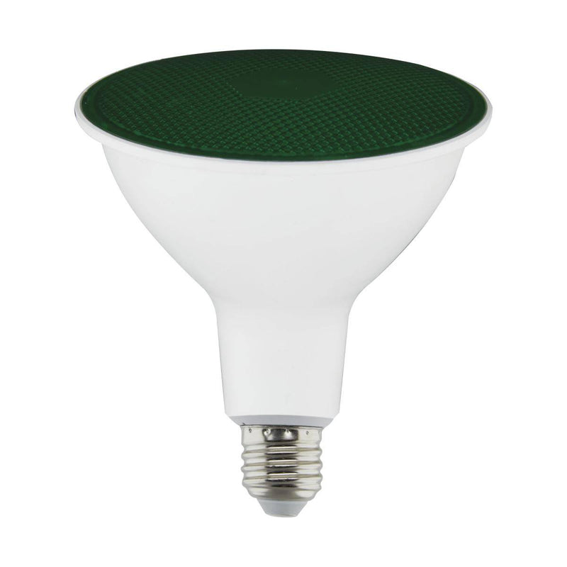 11.5 Watt PAR38 LED; Green; 90 degree Beam Angle; Medium base; 120 Volt - Green Lighting Wholesale