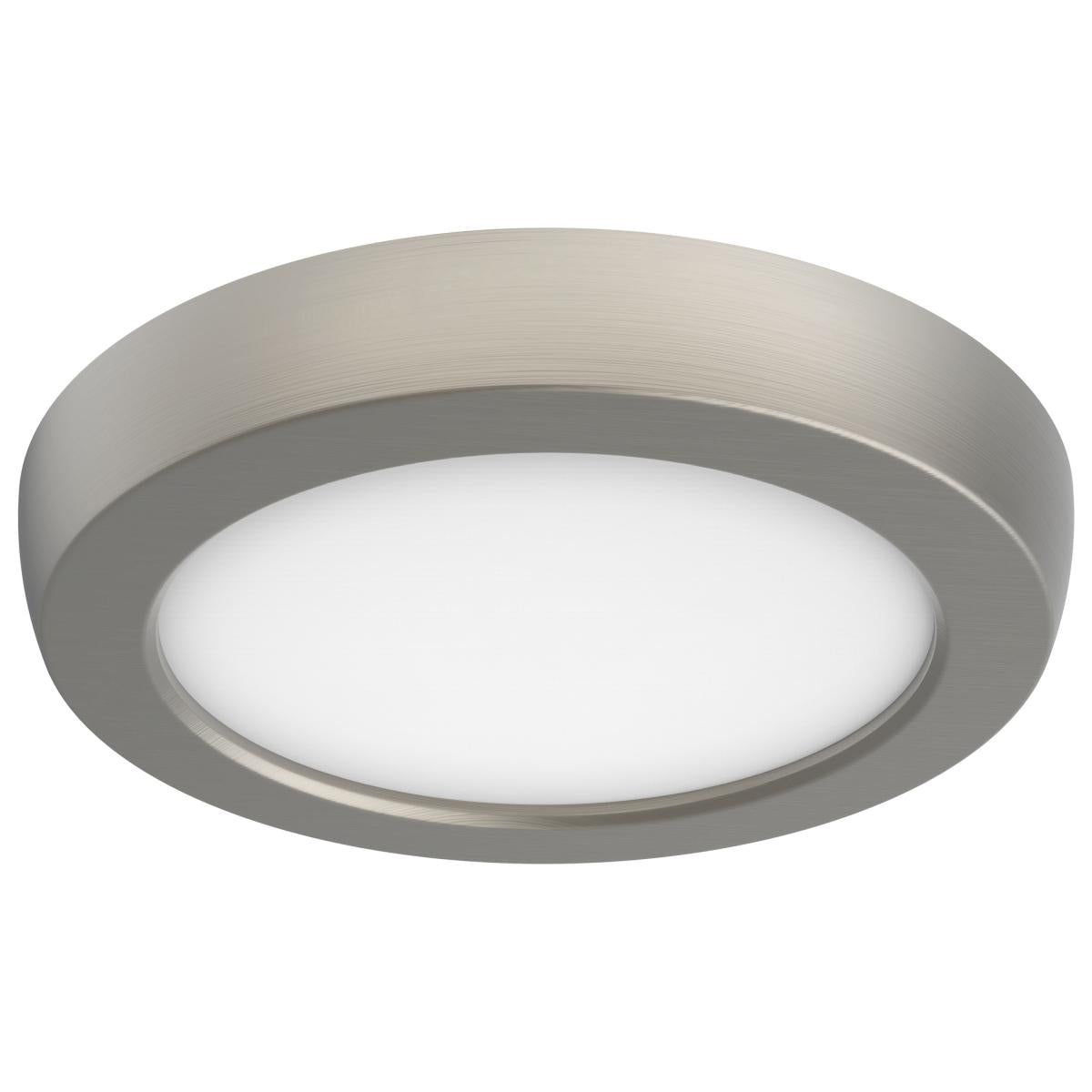 Brushed Nickel 9W; 5in; LED Fixture; CCT Selectable; Round Shape