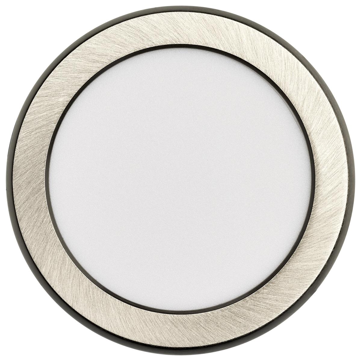 Brushed Nickel 9W; 5in; LED Fixture; CCT Selectable; Round Shape