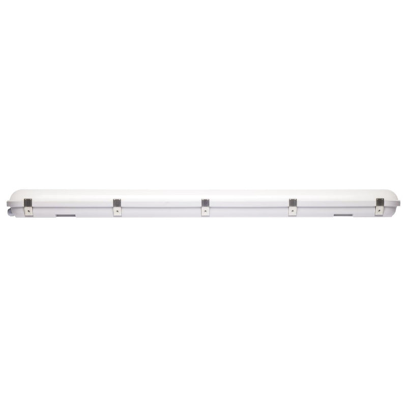 4 Foot; Vapor Proof Linear Fixture; CCT & Wattage Selectable; IP65 and IK08 Rated; 0-10V Dimming; 120V-347V - Green Lighting Wholesale