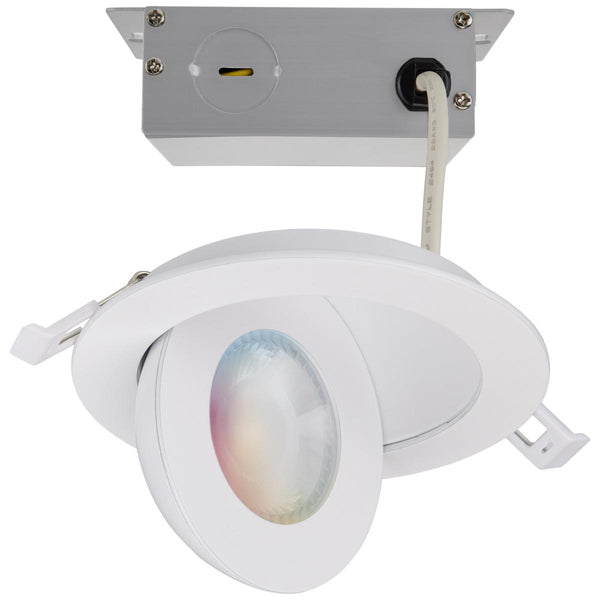 RGB & Tunable White 9 Watt; LED Gimbaled Downlight; 4 Inch - Green Lighting Wholesale, INC