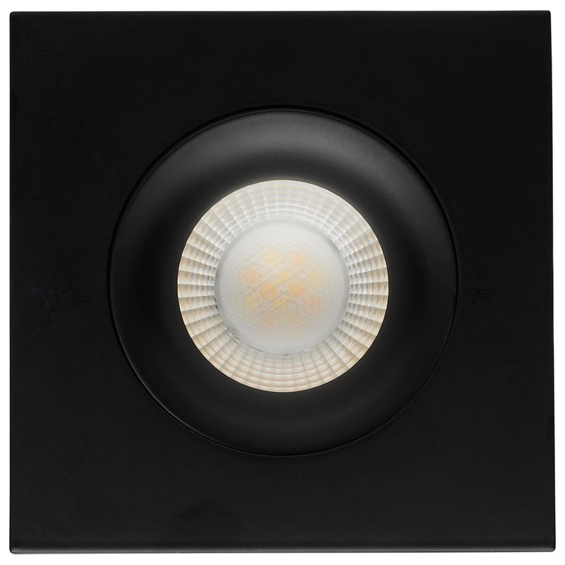 Black 12 Watt LED Direct Wire Downlight; Gimbaled; 3.5 Inch; CCT Selectable - Green Lighting Wholesale, INC