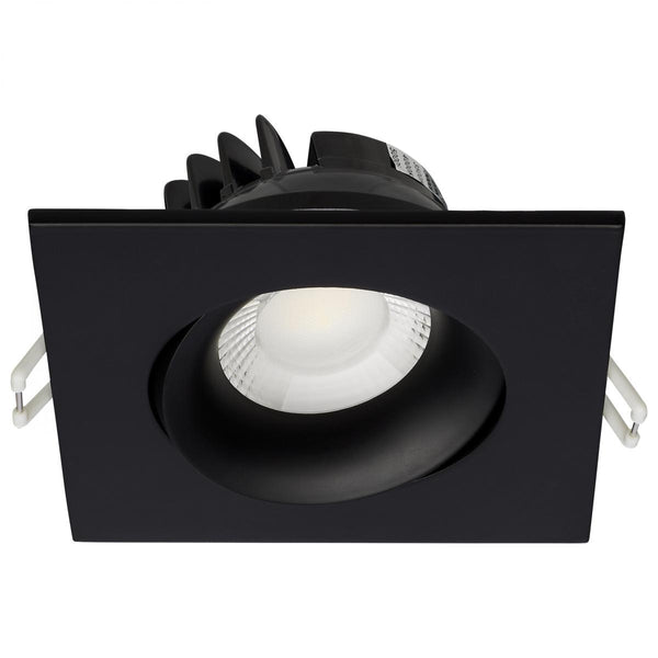 Black 12 Watt LED Direct Wire Downlight; Gimbaled; 3.5 Inch; CCT Selectable - Green Lighting Wholesale, INC