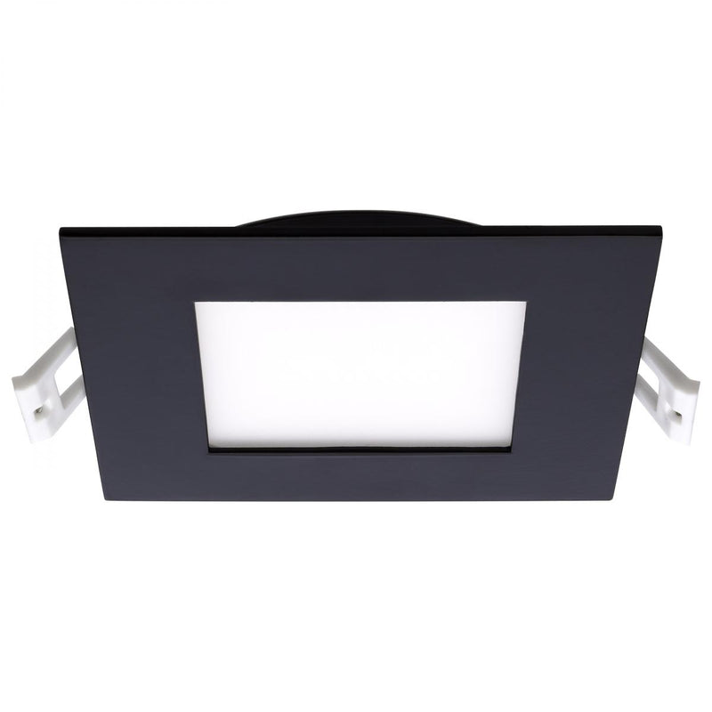 Black Square 10 Watt LED Low Profile Downlight; 4 Inch; CCT Selectable - Green Lighting Wholesale, INC