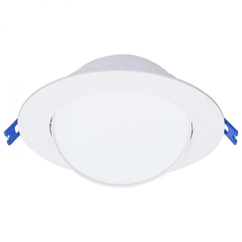 14 Watt; 6"; Directional Low-Profile Downlight; CCT Selectable; 120 Volt; White Finish - Green Lighting Wholesale, INC