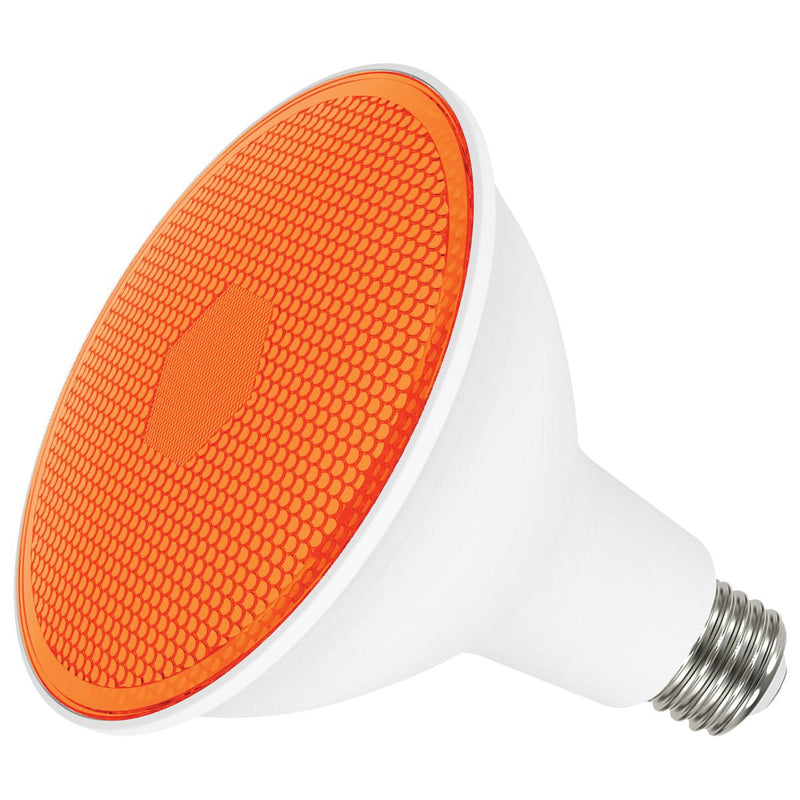 11.5 Watt PAR38 LED; Amber; 90 degree Beam Angle; Medium base; 120 Volt - Green Lighting Wholesale