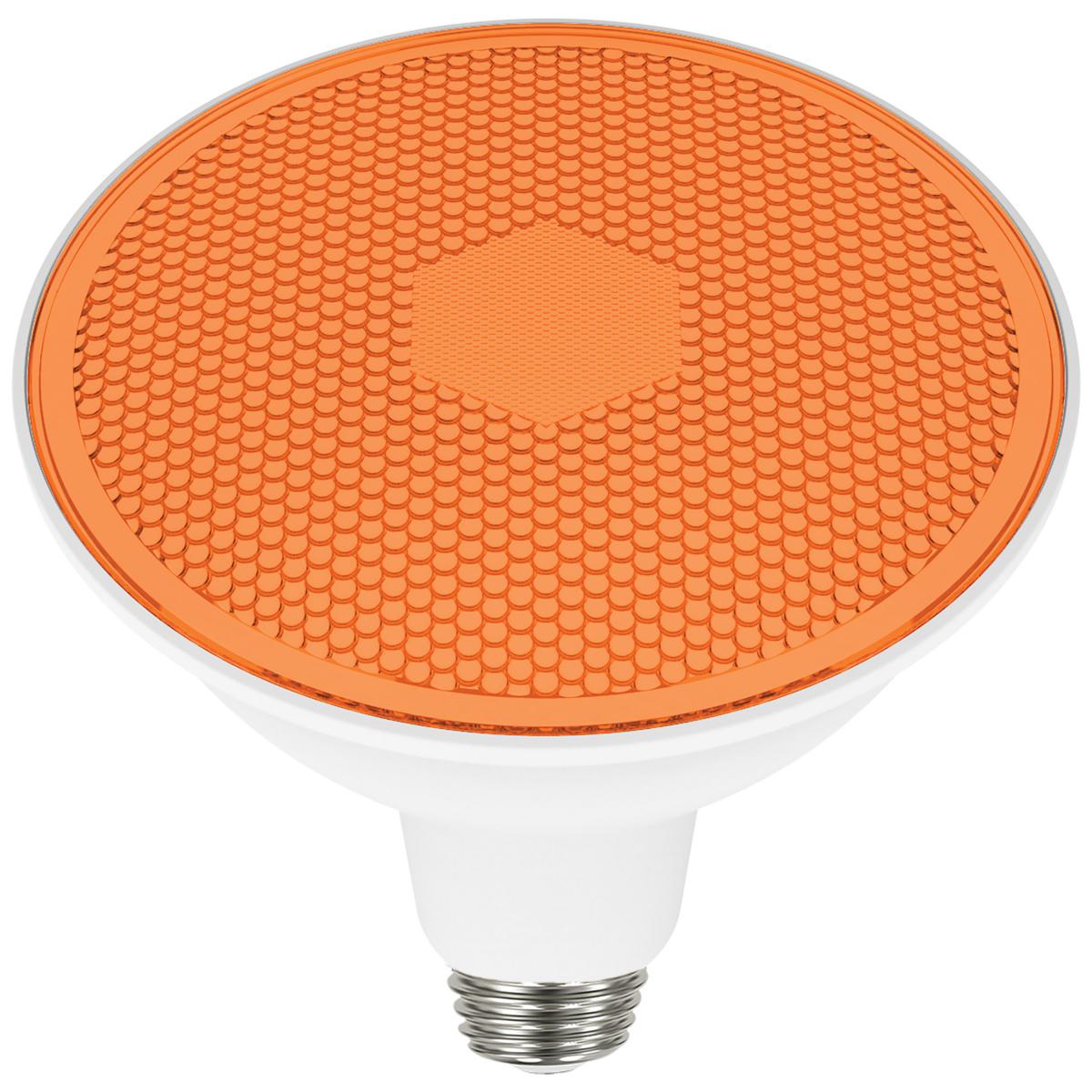 11.5 Watt PAR38 LED; Amber; 90 degree Beam Angle; Medium base; 120 Volt - Green Lighting Wholesale