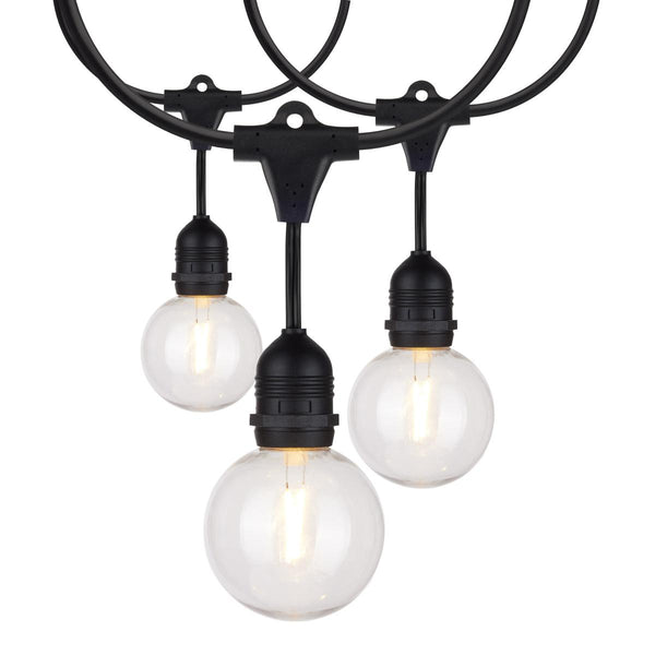 24Ft; LED String Light; Includes 12-G25 bulbs; 2200K; 120 Volts - Green Lighting Wholesale