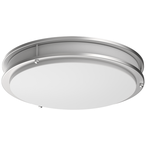 LED Surface Mount 12 IN 1200 LM 16 Watt 80 CRI 3000K 120V DIM Silver - Green Lighting Wholesale