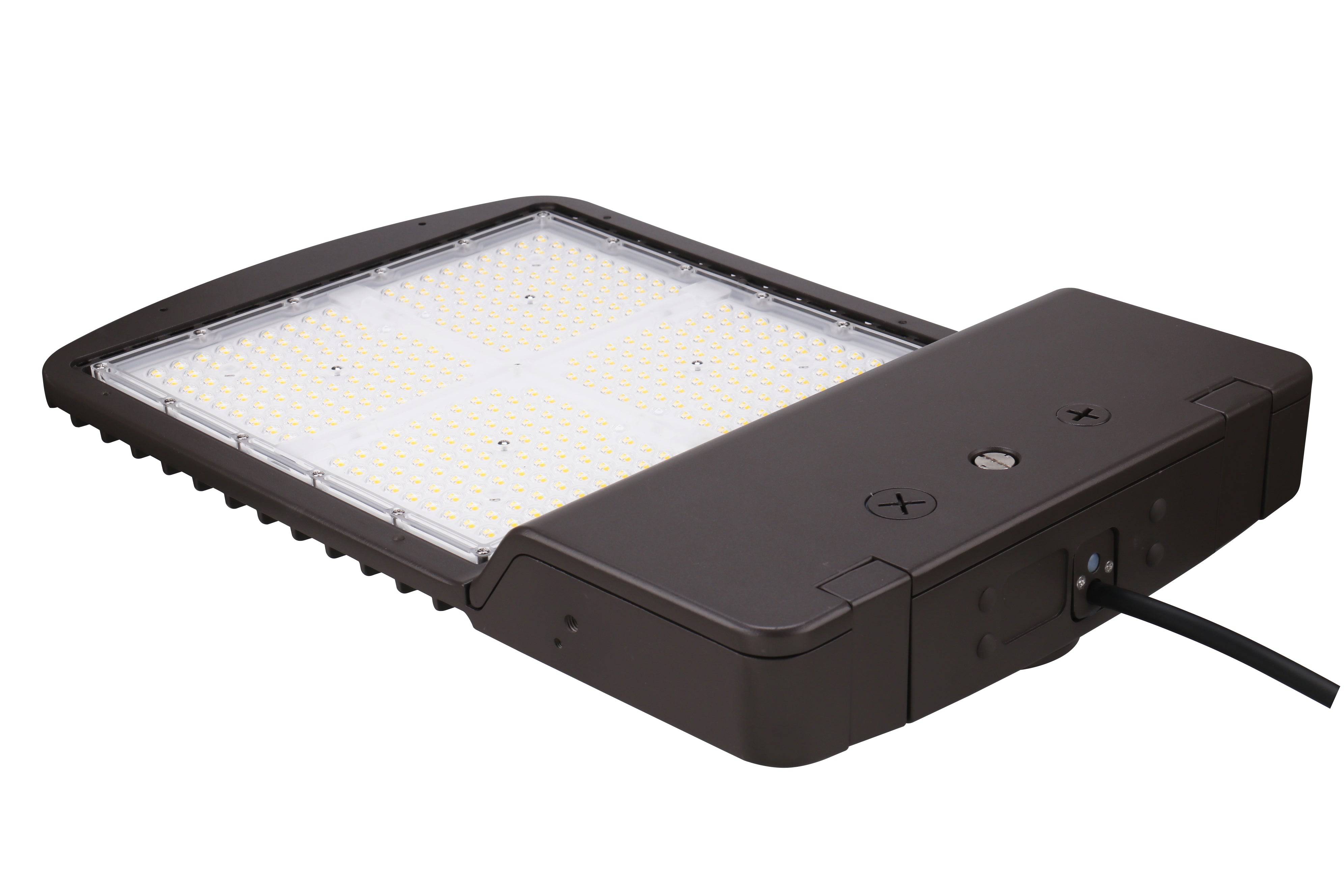 Area Light, PowerSet 300/240/200W, FieldCCeT 3000/4000/5000K, Type 3 Lens, 120-277V, Dimming, Bronze - Green Lighting Wholesale