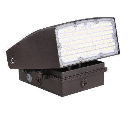 LED Adjustable Wall Pack, 30/20/12W, 3000/4000/5000K, 100-347V, Photocell - Green Lighting Wholesale, INC