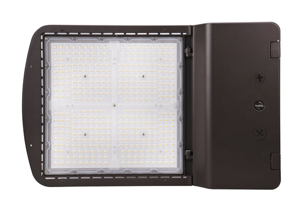 LED Area Light, PowerSet 300/240/200W, 3000K, Type 5 Lens, 120-277V, Dimming, Bronze - Green Lighting Wholesale