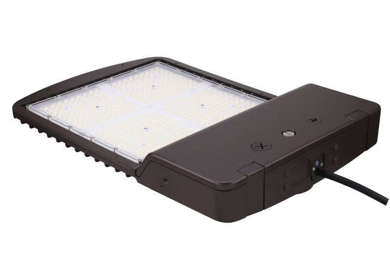 LED Area Light, PowerSet 300/240/200W, 3000K, Type 5 Lens, 120-277V, Dimming, Bronze - Green Lighting Wholesale