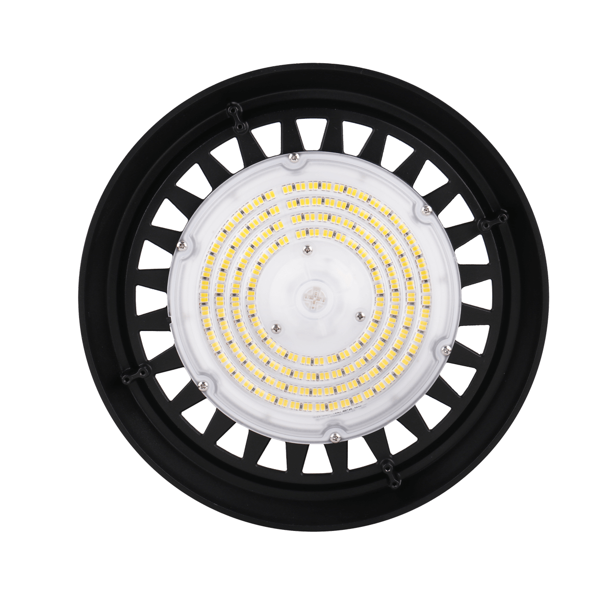 LED Round High Bay, 100W, 5000K, 120-277V, 0-10V Dimming, Black - Green Lighting Wholesale