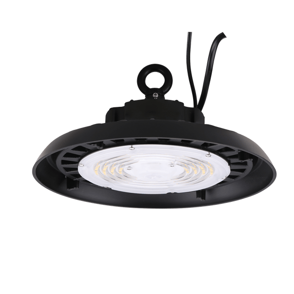 LED Round High Bay, 200W, 5000K, 120-277V, 0-10V Dimming, Black - Green Lighting Wholesale