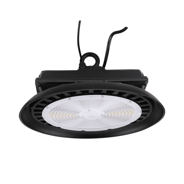 LED Round High Bay, 300W, 5000K, 120-277V, 0-10V Dimming, Black - Green Lighting Wholesale, INC