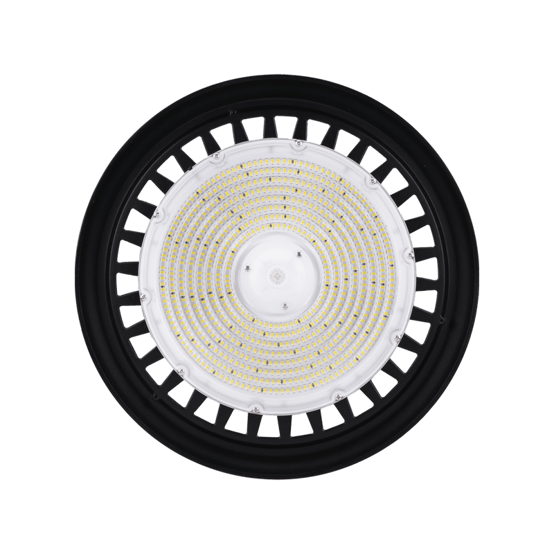 LED Round High Bay, 300W, 5000K, 120-277V, 0-10V Dimming, Black - Green Lighting Wholesale, INC