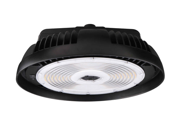 LED Round High Bay, PowerSet 240/220/200/180W, FieldCCeT 4000/5000K, 120-347V, Dimming, Black - Green Lighting Wholesale