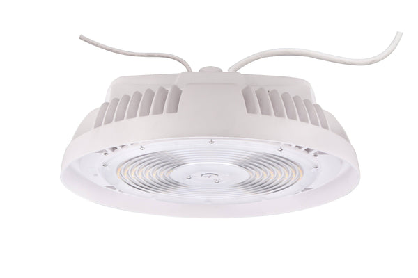 Round LED High Bay, PowerSet 240/220/200/180W, FieldCCeT 4000/5000K, 120-347V, Dimming, White - Green Lighting Wholesale