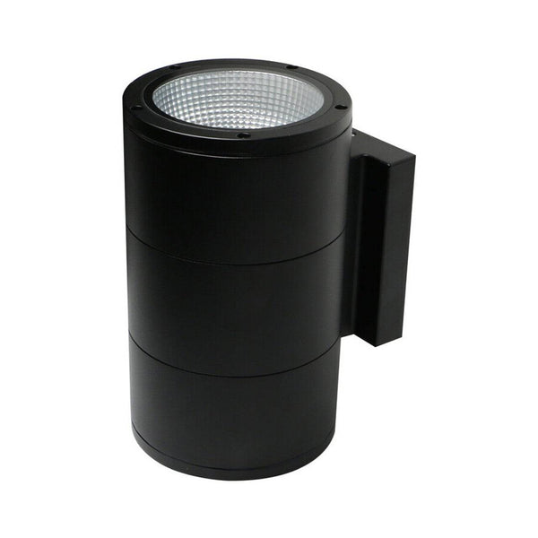 LED Black Cylinder Wall Sconce 6IN 36W 30/40/50K 120-277V Photocell - Green Lighting Wholesale, INC