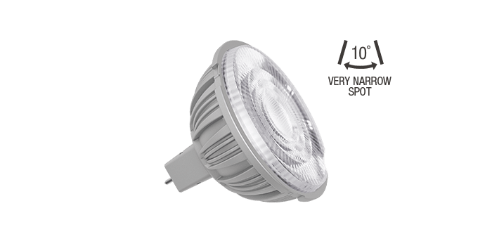 LED MR16 12V 7.5W DIM. 10° Beam Angle- 4000K