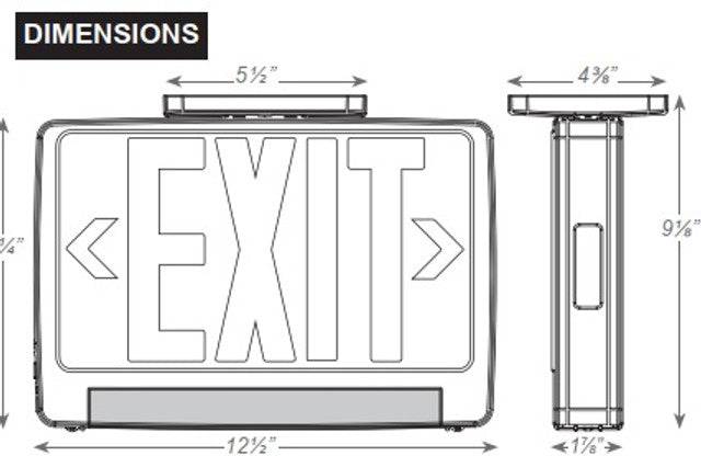 LED Light Pipe Exit Combo, Red- White with Remote Capable - Green Lighting Wholesale
