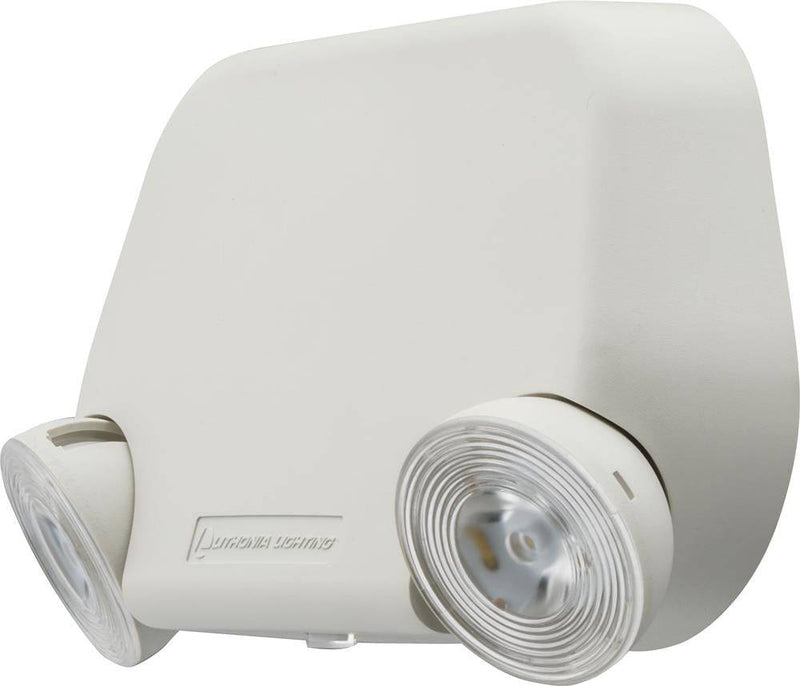 Lithonia EU2L-M12 Emergency Lighting Unit, Low Profile, Dual Heads, White Housing, 120/277V - Green Lighting Wholesale