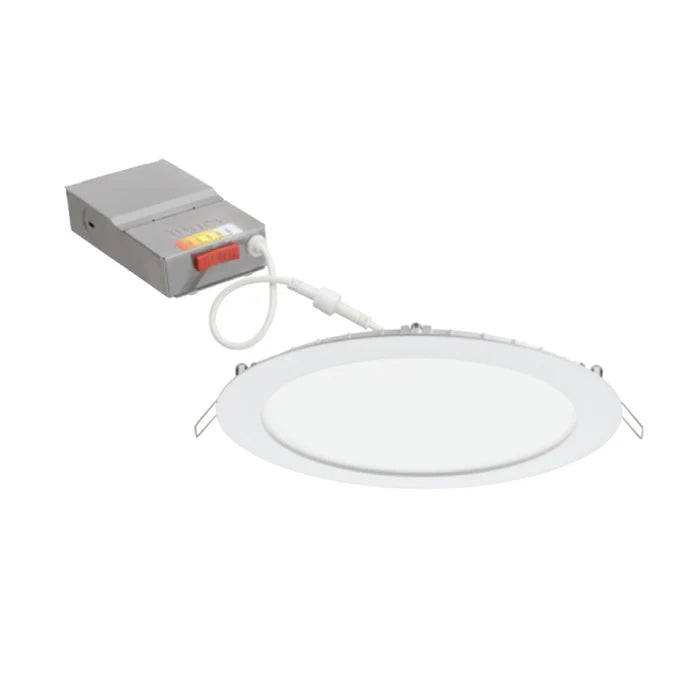 Juno Dimmable 8 Inch Wafer Downlight, 19 Watt Matte White, Color Selectable - Green Lighting Wholesale, INC