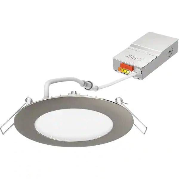 Lithonia Lighting LED Wafer- Brushed Nickel, 670-Lumen- Color Switchable- Dimmable - Green Lighting Wholesale, INC