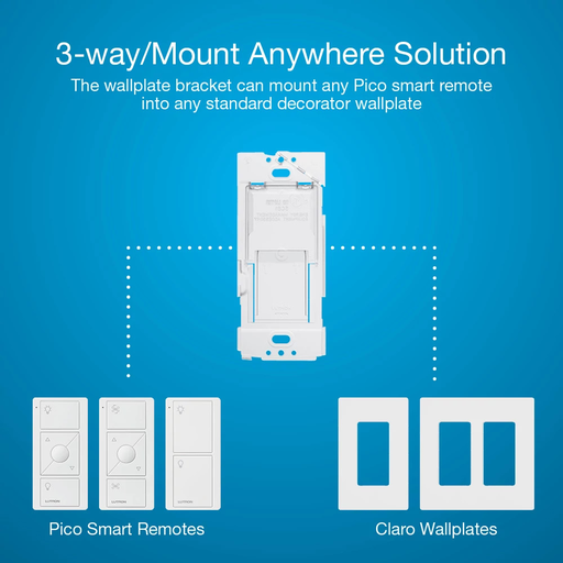 Lutron PICO-WBX-Adapt Wallbox Adaptor, White