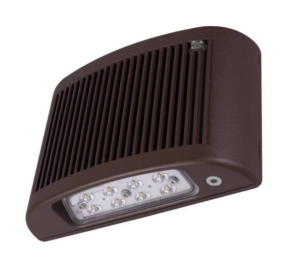 Bronze Outdoor LED Full Cutoff Emergency Wall Pack with Photocell, 3000K - Green Lighting Wholesale