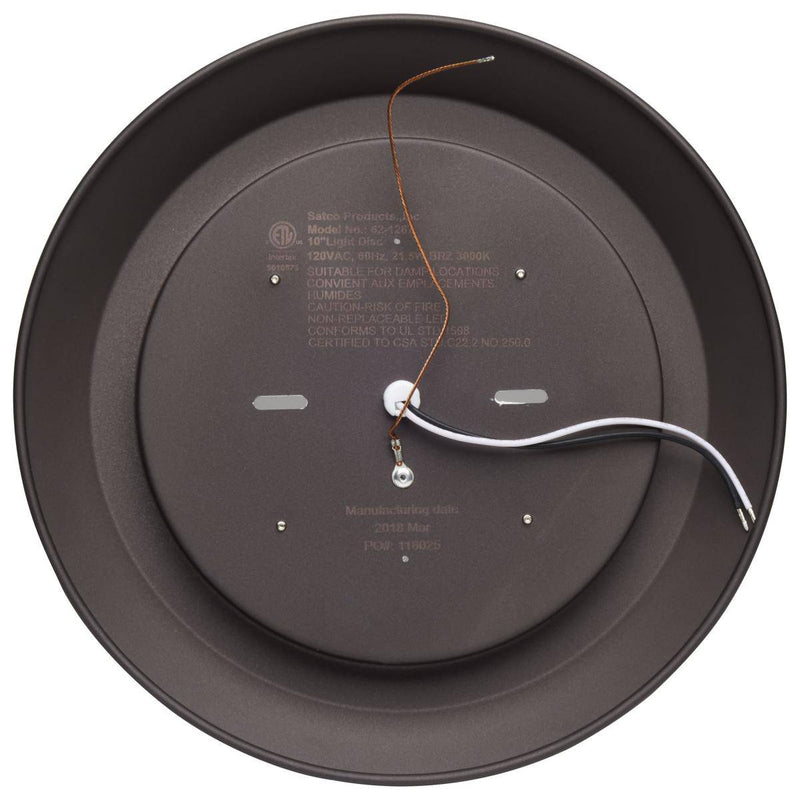 10"- LED Disk Light Flush - Mahogany Bronze Finish - 3000K - Green Lighting Wholesale, INC