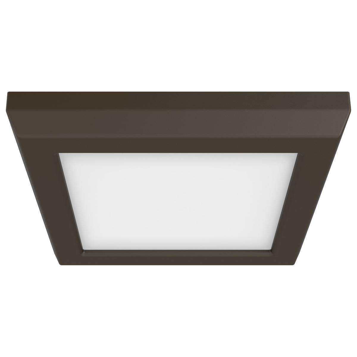 9 Watt; 5in; LED Fixture; CCT Selectable; Square Shape; Bronze Finish; 120V - Green Lighting Wholesale
