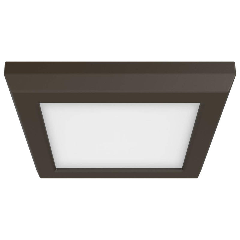 9 Watt; 5in; LED Fixture; CCT Selectable; Square Shape; Bronze Finish; 120V - Green Lighting Wholesale