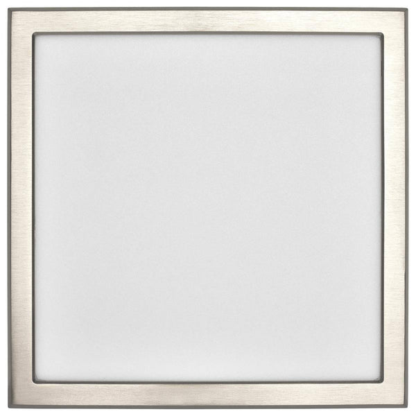 11 Watt LED; 9 Inch Square Fixture; Brushed Nickel Finish; 5 CCT Selectable - Green Lighting Wholesale, INC