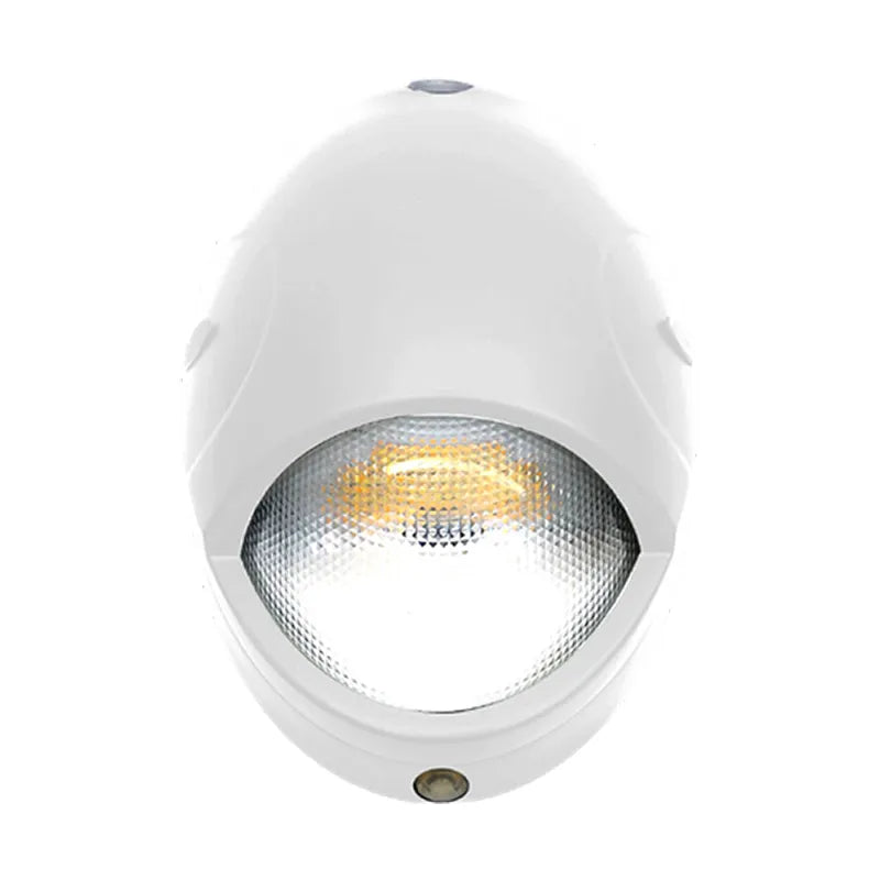White Oval Wall Pack with Photocell, 15W, 3000K/4000K/5000K