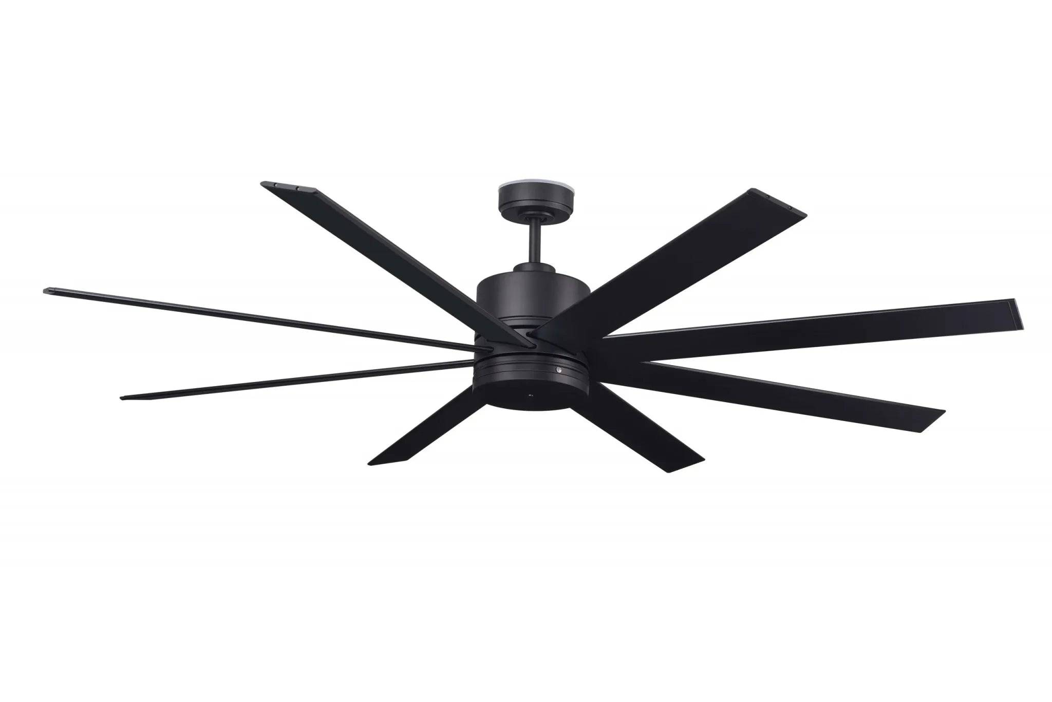 Black Arctic III 68" 8 Blade Indoor / Outdoor Ceiling Fan with Wall Control - Green Lighting Wholesale, INC