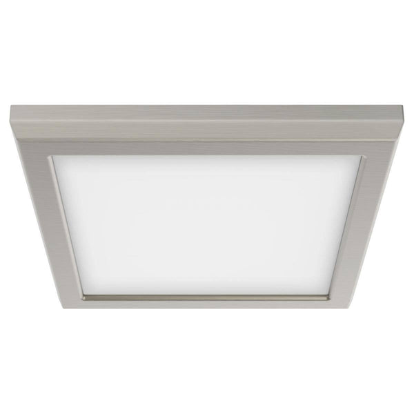 11W; 7in; LED Fixture; CCT Selectable; Square Shape; Brushed Nickel Finish; 120V - Green Lighting Wholesale