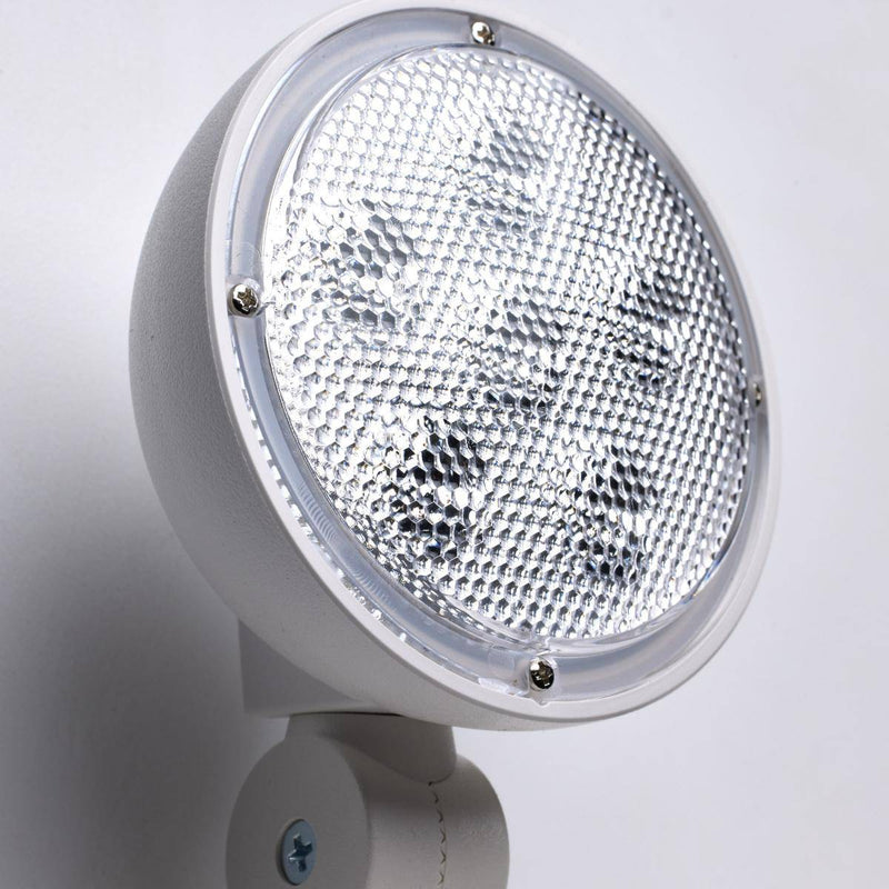 NYC Combination Red Exit Sign/Emergency Light, 90min Ni-Cad backup, 120/277V, Tri Head, Single/Dual Face, Universal Mounting - Green Lighting Wholesale