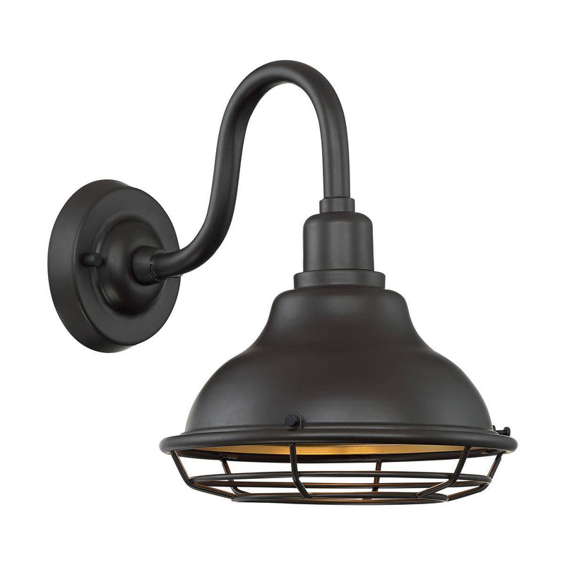 1 Light Sconce with- Dark Bronze and Gold Finish
