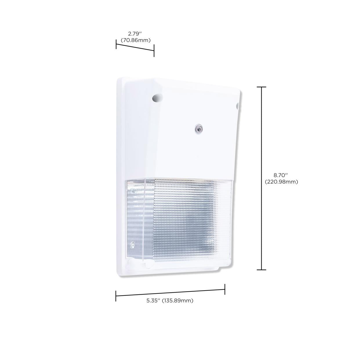 LED Turtle Friendly White Small Wall Pack; 20 Watt; Amber 