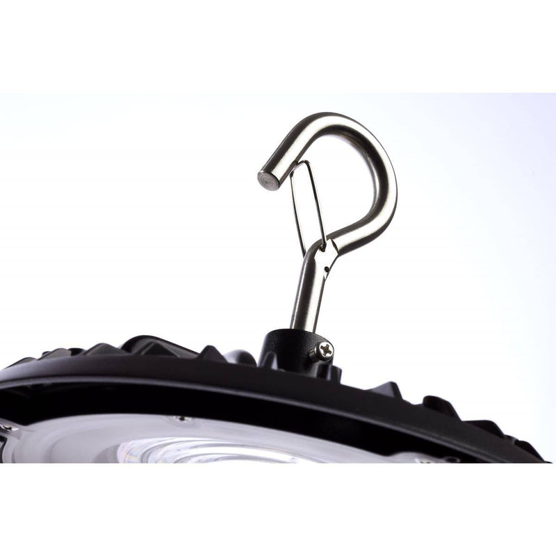80 Watt; Hi-Pro Shop Light with Plug; 8" Dia.; 5000K; Black Finish; 120 Volt - Green Lighting Wholesale
