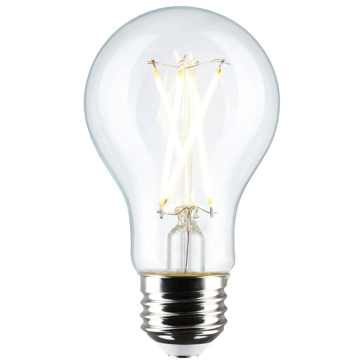 8 Watt A19 LED; Clear; 3000K; Medium Base; 120 Volt; 4-Pack - Green Lighting Wholesale, INC