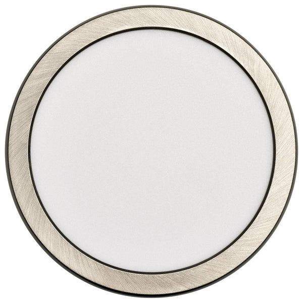 7" Satin Nickel Flush Mount LED Fixture; 3000K - Green Lighting Wholesale, INC